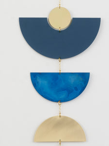 Frond Wall Hanging — Blue Patina / Brass