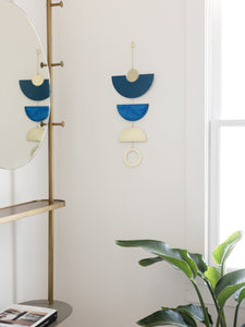 Frond Wall Hanging — Blue Patina / Brass