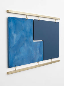 Obverse Wall Hanging — Blue Patina / Brass