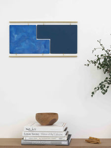 Obverse Wall Hanging — Blue Patina / Brass