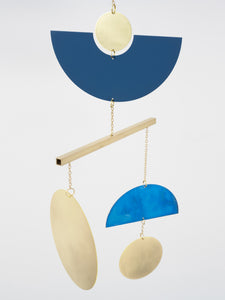 Pivot Mobile — Blue Patina / Brass