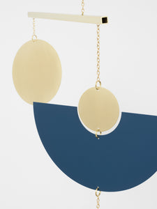 Swivel Mobile — Blue Patina / Brass