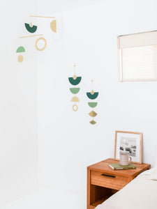 Verbena Wall Hanging — Green / Brass