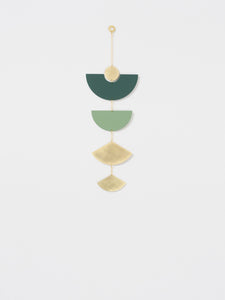 Verbena Wall Hanging — Green / Brass